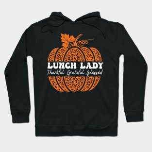 Lunch Lady Crew Leopard Pumpkin Fall Autumn Thanksgiving Hoodie